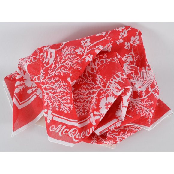 Alexander McQueen IVY SKULL CREEPER Cotton Scarf - Picture 8 of 9